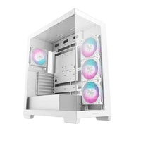 DeepCool CG580 4F WH (White)Panoramic ATX Mid-Tower Case, 4 x Pre Installed Fans Single Chamber, Support Up to 2x 360mm Radiators, Front 2x USB3.0