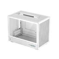 DeepCool CH160-WH Ultra-Portable Mini-ITX Case, Mesh and Glass Panels,Full Sized Air Coole Supportr, Carry handle 336×200×283.