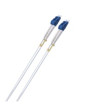 8ware Fibre UPC LC-LC Single Mode OS2 Dual-core Optic Duplex Armored Low smoke zero halogen (LSZH) cable White 1.5M