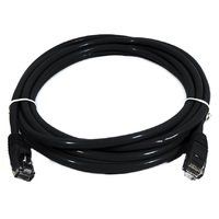 8Ware CAT6A 5m Black RJ45 LAN Cable Snagless