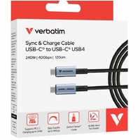 Verbatim Sync & Charge USB C to USB C 240W 40 Gbps120 cm