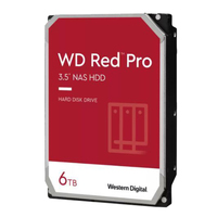 Western Digital WD Red Pro 6TB 3.5' NAS HDD SATA3 7200RPM 256MB Cache 24x7 300TBW ~24-bays NASware 3.0 CMR Tech