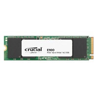 Crucial E100 1TB Gen4 NVMe SSD 5000/4500 MB/s R/W 80TBW 350K/460K IOPS 1M hrs MTTF M.2 PCIe4 3yrs