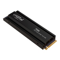 Crucial T500 4TB Gen4 NVMe SSD Heatsink - 7400/7000 MB/s R/W 2400TBW 1440K IOPs 1.5M hrs MTTF Acronis True Image Adobe Creative Cloud PS5 ~MZ-V8P2T0CW