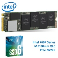 Intel 660P NVMe PCIe M.2 SSD 1TB 3D2 QLC 1800R/1800W MB/s 150K/220K IOPS 1.6M hrs MTBF Solid State Drive 5yrs Wty