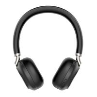 Yealink BH76 Teams Certified Bluetooth Wireless Stereo Headset, Black, ANC, USB-C, Rectractable Microphone, 35 hours battey life