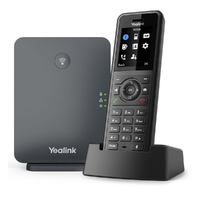 Yealink W77P High-Performance IP DECT Solution including W57R Rugged Handset And W70B Base Station, Up To 20 Simultaneous Calls, Noise Cancellation