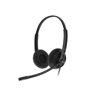 Yealink YHD342-LITE Wideband QD Dual Headset with Lightweight Foam Ear Cushion, for Yealink IP Phones, QD cord not included, Lightweight