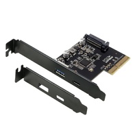 Simplecom EC312v2 PCIe x4 to 2-Port USB 3.2 Gen II 10Gbps USB-C and USB-A Expansion Card