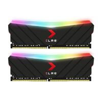 (LS) PNY XLR8 32GB (2x16GB) DDR4 UDIMM 3200Mhz RGB CL16 1.35V Black Heat Spreader Gaming Desktop PC Memory