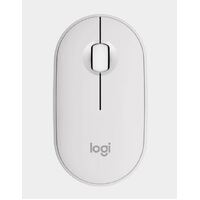 Logitech Pebble M350S Wireless Optical Mouse White  Graphite 1000 dpi  Bluetooth Low Energy