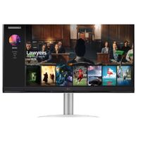 LG 32' Smart IPS 4K 3480x 2160 WebOS Tilt Adjustment USB-C, HDMI, USB, LAN. Multimedia Monitor, Bluetooth, Speaker, Airplay Apple