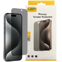 USP Apple iPhone 16 Pro Max Privacy Tempered Glass Screen Protector - 9H Surface Hardness, Anti-Spy, Highly Touch Sensitive, Best for Public Occasions