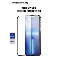 Protector King Apple iPhone 16 Pro Max Tempered Glass Screen Protector : Full Coverage, 9H Surface Hardness, Bubble-Free, Anti-Fingerprint, Dust Free