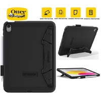 OtterBox Defender Apple iPad (10.9") (10th Gen) Case with Kickstand and Screen Protection Black ProPack - (77-93756), Two-Position, Pencil Holder