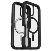 OtterBox Defender XT MagSafe Apple iPhone 16 Case Clear/Black - (77-96056), DROP+ 5X Military Standard,Multi-Layer, Raised Edges, Rugged