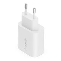 Belkin BOOST↑CHARGE™ USB-C PD 3.0 PPS Wall Charger 25W - White (WCA004auWH), Compact and Travel-Ready,A Smarter, Faster Charger