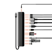 Cygentt UniteRiser 12-in-1 USB-C Multiport Hub Adapter, 4x USB-A, 2xUSB-C (1000w PD/3.0), 2xHDMI(60Hz/30Hz), 1x SD 1xMicroSD, 1x Ethernet, 1x 3.5mm