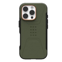 UAG Civilian MagSafe Apple iPhone 16 Pro (6.3') Case - Olive Drab (114444117272), 20ft. Drop Protection (6M),Tactical Grip , Raised Screen Surround