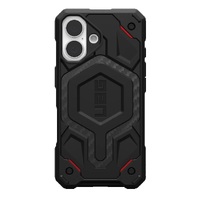 UAG Monarch Pro Apple iPhone 16 (6.1') Rugged Case - Kevlar Black (114458113940), 25ft. Drop Protection (7.6M), Built-in Magnet for MagSafe