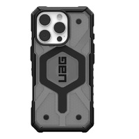 UAG Pathfinder Clear MagSafe Apple iPhone 16 Pro (6.3') Case - Ash (114464113131), 18ft Drop Protection (5.4M), Tactical Grip, Raised Screen Surround