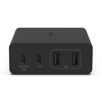 Belkin BoostCharge Pro 4-Port GaN Charger 108W - Black(WCH010auBK) ,2xUSB-C & 2xUSB-A, 2M Cable, Intelligent and Fast Charger, C