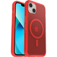 OtterBox Symmetry+ Clear MagSafe Apple iPhone 13 Case In The Red - (77-85646), Antimicrobial, DROP+ 3X Military Standard, Raised