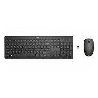 HP 235 USB Wireless Keyboard & Mouse Combo Reduced-sized & Low-Profile Quiet Keys Easy Cleaning Plug & Play for Notebook Desktop PC MAC