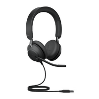 Jabra Evolve2 40 SE Wired USB-A UC Stereo Headset 360 Busy Light Noise Isolationg Ear Cushions