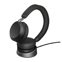 Jabra Evolve2 75 - USB-C Link380a UC Stereo Stand Black, Advanced Noise Cancellation (ANC) Bluetooth Headset