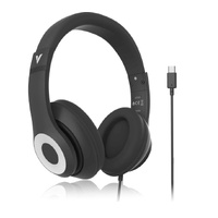 Verbatim Audio Headphone Classic Type C - Black, Clear Sound, Comfort, Robust Construction, Easy modern connection. Headset. Office & School 2025