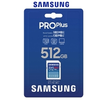 SD Card SAMSUNG PRO Plus 512GB SDXC C10 U3 V30 DSLR Video Camera Memory 180MB/s