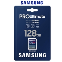 SD Card SAMSUNG PRO Ultimate 128GB SDXC C10 U3 V30 DSLR Camera Memory 200MB/s