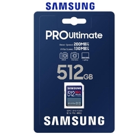 SD Card SAMSUNG PRO Ultimate 512GB SDXC C10 U3 V30 DSLR Camera Memory 200MB/s