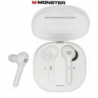 Wireless Bluetooth Earphones In-Ear Headphones Monster Clarity 100 Airlinks White