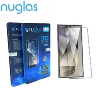 Nuglas Screen Protector 3D Full Cover Tempered Glass 9H For Samsung S25 Ultra Black