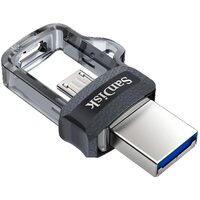 SanDisk OTG USB Drive Ultra 32GB Dual Clear Flash Drive Memory Stick SDDD3-032G