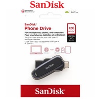 Flash Drive SanDisk Phone Drive Type C Android Phone Tablets 128GB Black