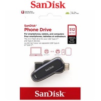 Flash Drive SanDisk Phone Drive Type C Android Phone Tablets 512GB Black