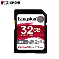 SD Memory Card Kingston 32GB V90 UHS-II Canvas React Plus SD 8K/3D/VR Cameras