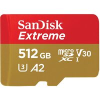 SanDisk Extreme 512GB Micro SD Card SDXC UHS-I Action Camera GoPro Memory Card 4K U3 160Mb/s A2 SDSQXA1-512G